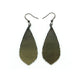 Gem Point [13R] // Acrylic Earrings - Brushed Gold, Black