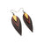 Nativas [3 Layer] // Leather Earrings - Black, Red, Gold