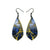 Gem Point [24] // Acrylic Earrings - Celestial Blue, Gold