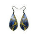 Gem Point [24] // Acrylic Earrings - Celestial Blue, Gold
