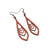 Saturā Leather Earrings 02 // Red Pearl