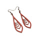 Saturā Leather Earrings 02 // Red Pearl