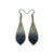 Slim Bevel Drops [02_Abstract] // Acrylic Earrings - Celestial Blue, Gold