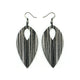 T7 [05R_LineArray] // Acrylic Earrings - Brushed Silver, Black