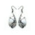 Gem Point [24] // Acrylic Earrings - Brushed Silver, Black