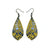 Gem Point [04R] // Acrylic Earrings - Celestial Blue, Gold