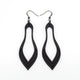 Terrabyte 02_2 // Leather Earrings - Black - LIGHT RAZOR DESIGN STUDIO