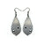Gem Point [42] // Acrylic Earrings - Brushed Silver, Black