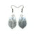 Gem Point [07] // Acrylic Earrings - Brushed Silver, Black