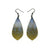 Gem Point [16] // Acrylic Earrings - Celestial Blue, Gold