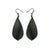 Gem Point [12R] // Acrylic Earrings - Brushed Gold, Black