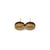 Circle Stud Earrings [ScoredLines] // Wood- Mahogany