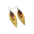 Nativas [3 Layer] // Leather Earrings - Gold, Red, Black
