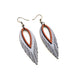 Nativas [2 Layer] // Leather Earrings - Silver, Red