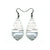 Gem Point [06] // Acrylic Earrings - Brushed Silver, Black