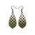 Gem Point [34R] // Acrylic Earrings - Brushed Gold, Black