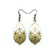 Gem Point [39] // Acrylic Earrings - Brushed Gold, Black