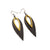 Nativas [2 Layer] // Leather Earrings - Black, Gold
