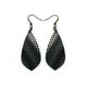 Gem Point [10R] // Acrylic Earrings - Brushed Silver, Black
