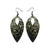 T7 [02R_Abstract] // Acrylic Earrings - Brushed Gold, Black