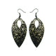 T7 [02R_Abstract] // Acrylic Earrings - Brushed Gold, Black