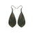 Gem Point [19R] // Acrylic Earrings - Brushed Gold, Black