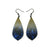 Gem Point [09] // Acrylic Earrings - Celestial Blue, Gold