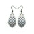Gem Point [37] // Acrylic Earrings - Brushed Silver, Black