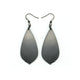 Gem Point [20R] // Acrylic Earrings - Brushed Silver, Black