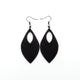 Terrabyte v.06 // Leather Earrings - Black - LIGHT RAZOR DESIGN STUDIO