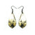 Gem Point [22] // Acrylic Earrings - Brushed Gold, Black