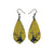 Gem Point [22R] // Acrylic Earrings - Celestial Blue, Gold