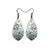Gem Point [45] // Acrylic Earrings - Brushed Silver, Black