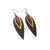 Nativas [3 Layer] // Leather Earrings - Black, Gold, Red
