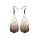 Flared Bevel Drops [01_SparkGradient] // Acrylic Earrings - Brushed Nickel, Burgundy