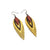 Nativas [3 Layer] // Leather Earrings - Gold, Black, Red