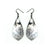 Gem Point [26] // Acrylic Earrings - Brushed Silver, Black