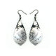 Gem Point [26] // Acrylic Earrings - Brushed Silver, Black