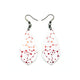 Gem Point [05R] // Acrylic Earrings - Red Holograph, White