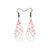 Slim Bevel Drops [02R_Abstract] // Acrylic Earrings - Red Holograph, White