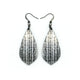 Gem Point [29] // Acrylic Earrings - Brushed Silver, Black