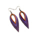 Nativas [2 Layer] // Leather Earrings - Purple, Red