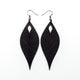 Terrabyte v.10 // Leather Earrings - Black - LIGHT RAZOR DESIGN STUDIO