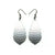 Gem Point [08] // Acrylic Earrings - Brushed Silver, Black