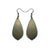 Gem Point [20R] // Acrylic Earrings - Brushed Gold, Black
