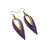 Nativas [2 Layer] // Leather Earrings - Purple, Gold