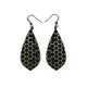 Gem Point [03R] // Acrylic Earrings - Brushed Gold, Black