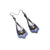 Saturā Leather Earrings 12 // Purple Pearl, Black, Silver