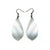 Gem Point [10] // Acrylic Earrings - Brushed Silver, Black