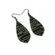 Gem Point [06R] // Acrylic Earrings - Brushed Gold, Black